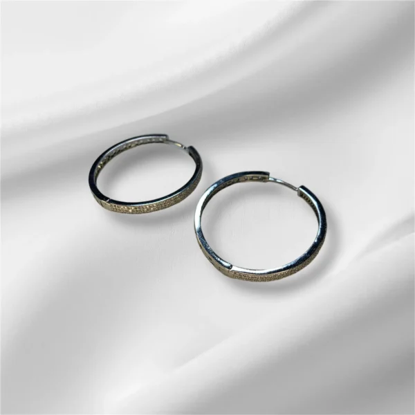 zirconia hoop earrings